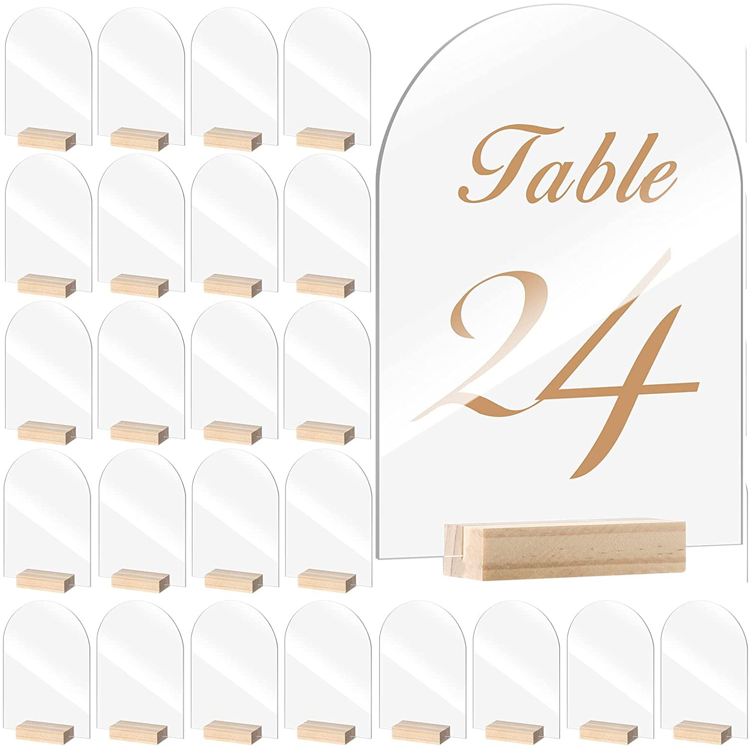 Table Number Gold - 10/20/30/50 шт., Акриловые искусственные подставки