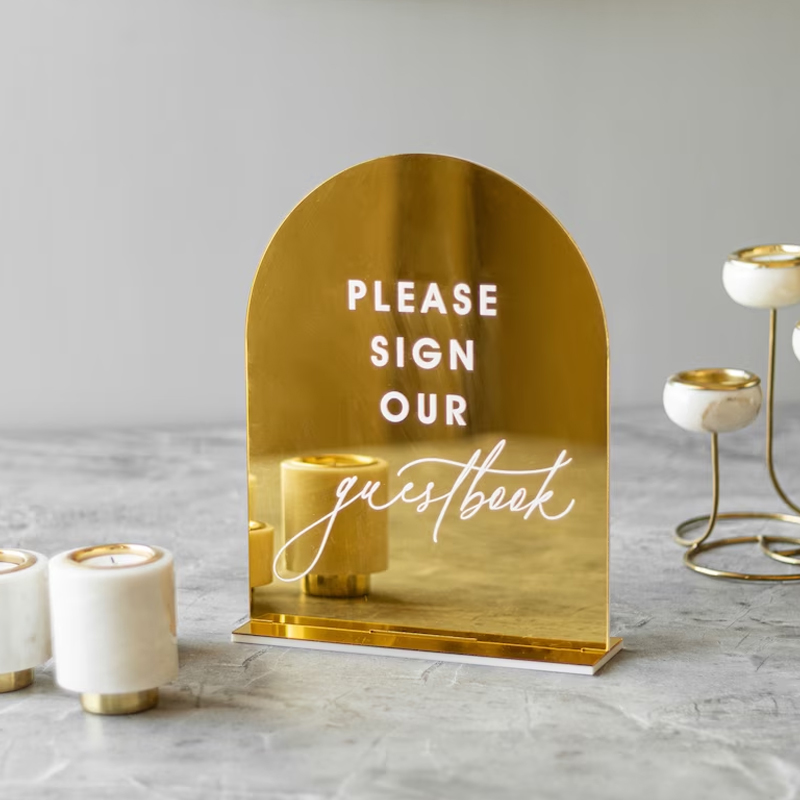 Набор из 4 свадебных вывесок,  – обзор и цена Table Number Gold